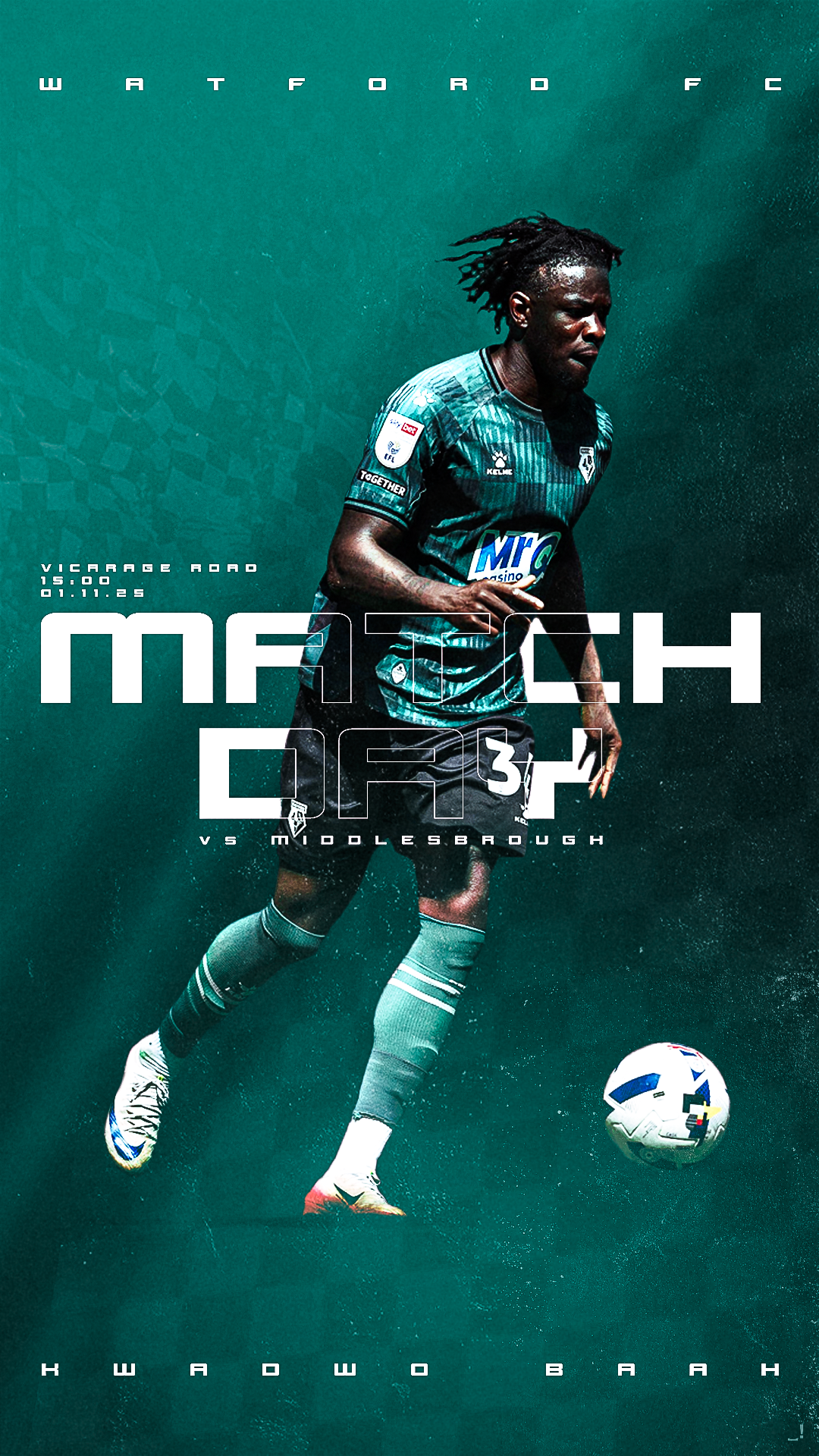 Kwadwo Baah Match Day